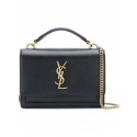 Yves Saint Laurent Calfskin Leather Shoulder Bag Y533036 black&gold-Tone Metal JH07768MB38