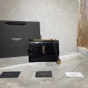 Yves Saint Laurent Calfskin Leather Shoulder Bag Y542206A Black&gold-Tone Metal JH07766Xy49