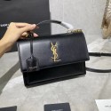 Yves Saint Laurent Calfskin Leather Tote Bag Y634723 black JH07708sX32