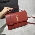 Yves Saint Laurent Calfskin Leather Tote Bag Y634723 red JH07709Fk29