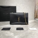 Yves Saint Laurent Double Skin Use Original Leather Shoulder Bag Y553804 Black JH07840Js36