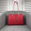 Yves Saint Laurent hot style MONGRAMME shoulder bag sheepskin Leather 26587 red JH08312rd58