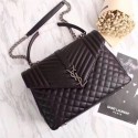 Yves Saint Laurent Monogramme Calf leather Shoulder Bag 26681 black JH08132RI33