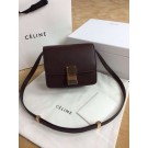 AAA 1:1 Celine Classic Box mini Flap Bag Smooth Leather 11041 Burgundy JH06380Pp71