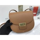 Best Quality Celine Compact Trotteur Cattle leather Mini Shoulder Bag 1268 brown JH06183Ss63