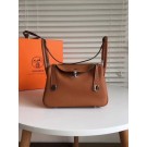 Best Replica Hermes Lindy togo Original Leather Shoulder Bag 5086 brown JH01602sm35