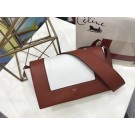 Celine frame Bag Original Calf Leather 5756 Camel.white JH06100dt49