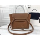 Celine mini Belt Bag Suede Leather A98310 brown JH06214Bi78