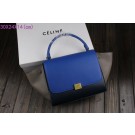 Celine Trapeze Bag Original Leather 3342-2 brilliant blue&dark blue&gray JH06513HE62