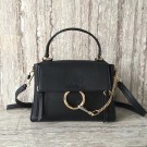 CHLOE Faye Tote Bag Calfskin Leather 03375 black JH08922hU34
