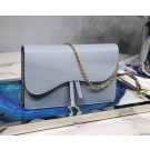 Dior SADDLE DIOR OBLIQUE Chain Clutch bag S5614 light blue JH07146nr44