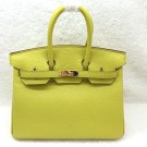 Fake Hermes Birkin 25CM Tote Bag Original Leather H25 Lemon Yellow JH01679El40
