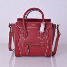 Fashion Celine Luggage Nano Bag Original Leather 8802-9 Burgundy JH06320Rn14