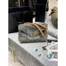 Fashion Yves Saint Laurent Loulou Puffer Denim Bag 577475 Blue JH07704EB73