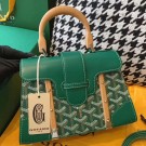 First-class Quality Goyard mini saigon tote bag 55632 green JH06625gc84