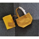 Goyard Calfskin Leather Mini Tote Bag 6782 Yellow JH06660Js36