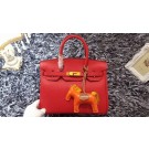 Hermes Birkin 30CM tote bags litchi leather H30 red JH01727VO77
