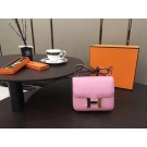 Hermes Constance Original Leatehr mini Shoulder Bag 8006 pink JH01625HF96