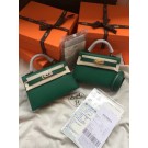 Hermes Kelly 19cm Shoulder Bags Epsom Leather KL19 green JH01172ys25