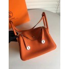 Hermes Lindy togo Original Leather Shoulder Bag 5086 orange JH01611Dd98