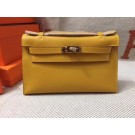 Hermes original epsom leather kelly Tote Bag KL2833 yellow JH01479Qu69
