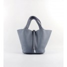 Hermes Picotin 18cm Bags togo Leather 8615 gray-blue JH01858fN93