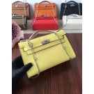 High Quality Imitation Hermes Mini Kelly Tote Bag Epsom leather 1707 lemon JH01542Cw85