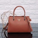 High Quality Imitation Prada Calfskin Leather Tote Bag 0902 brown JH05655YP94