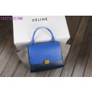 Imitation Designer 2015 Celine classic original leather 3345-1 brilliant blue&dark blue&gray JH06554Ss68