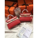 Imitation Hermes Kelly 19cm Shoulder Bags Epsom Leather KL19 Red JH01175dW15