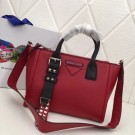 Imitation Prada Concept Leather handbag 1BA175 red JH05465EB28