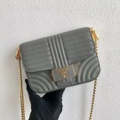 Imitation Prada Diagramme leather shoulder bag 1BD217 grey JH05104cI42