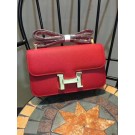 Knockoff Hermes Constance Bag Calfskin Leather H9978 Red JH01402Nf40