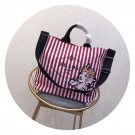 Prada fabric handbag 1BG161 red&black JH05548Nx98