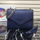 Prada Monochrome Saffiano leather bag 1BD127 blue JH05524aJ41
