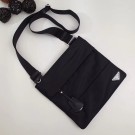 Prada Nylon and leather shoulder bag BT0741 black JH05480Js36