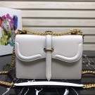 Prada Sidonie Leather Shoulder Bag 5677 White JH05247eI70