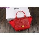 Replica Celine new model crocodile with nubuck leather with plain 3345 red JH06444zS17