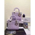 Replica Dior Small Lady Dior Bag Patent Leather 5502 Light Purple JH07667mL47