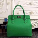 Replica Hermes original leather toolbox handbag 3069 green JH01615Hw86
