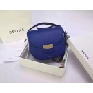 Top Celine Trotteur Bag Calfskin Leather 1268 Blue JH06331GK50