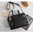 Yves Saint Laurent Monogramme Calf leather Tote Bag 591715 black JH08125aT90