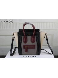 2015 Celine classic 3308 gray&black&purplish red&off white JH06475Aa30