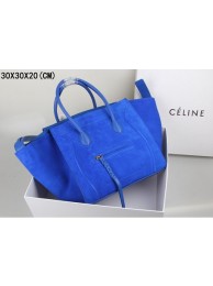 2015 Celine classic nubuck leather with original leather 3341-4 brilliant blue JH06526Py32