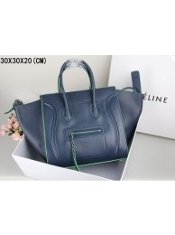 2015 Celine classic original leather 3341-1 dark blue&green JH06522qd52