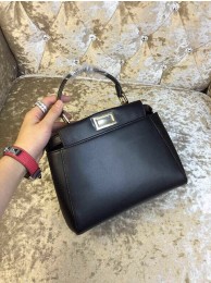 2015 Fendi mini peekaboo bag calfskin leather 30320 black JH08789fj51