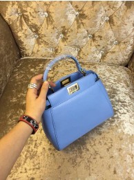 2015 Fendi mini peekaboo bag calfskin leather 30320 light blue JH08787eI70