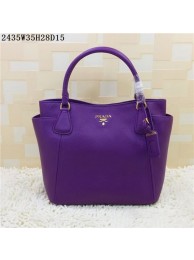 2015 Prada new models shopping bag 2435 purple JH05758fN93