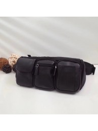 AAA 1:1 Prada Nylon and leather belt bag VA0258 black JH05497WE81