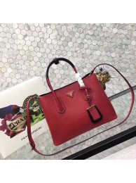AAA Copy prada medium saffiano lux tote original leather bag bn2755 red&black JH05615JY49